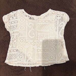 Joe Fresh White Lace Baby Crop Top
